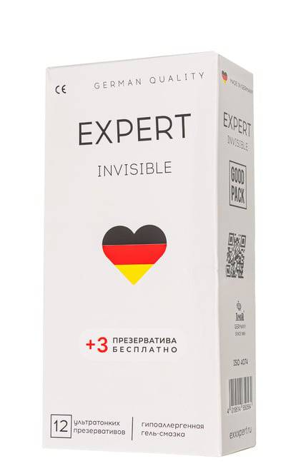  Nhập sỉ Презервативы ультратонкие Amor Expert Invisible, 12 шт + 3 шт  chính hãng 