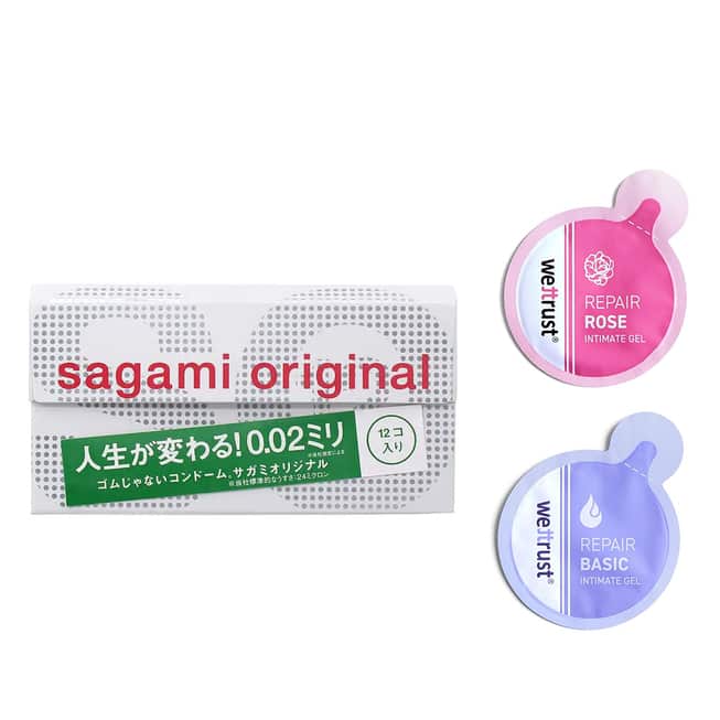  So sánh Полиуретановые презервативы Sagami Original 0.02 12 шт + Лубрикант Wettrust на водной основе, 2 мл х 2 шт  chính hãng 