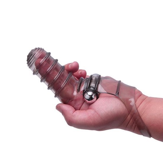 Review Icon Brands - 帶條紋手指震動套 - 灰色  nhập khẩu 