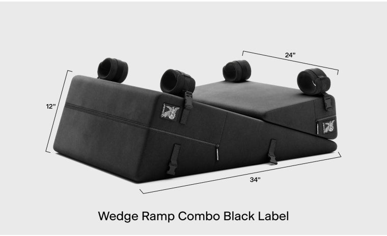  Review Liberator Black Label Wedge Ramp Combo Intimate Sex Pillow With Wrist Cuffs and Blindfold  hàng mới về 