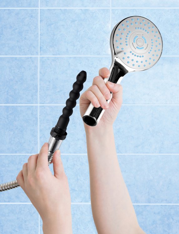 Review CleanStream Discreet Shower Head with Silicone Enema Nozzle  cao cấp 